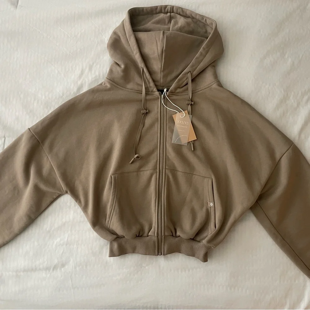 POPFLEX Tan Oversized Jacket Relaxed Fit - Picture 2 of 4